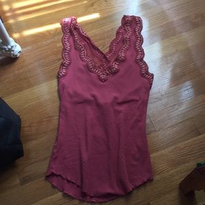 Free People coral tanktop with back detailing